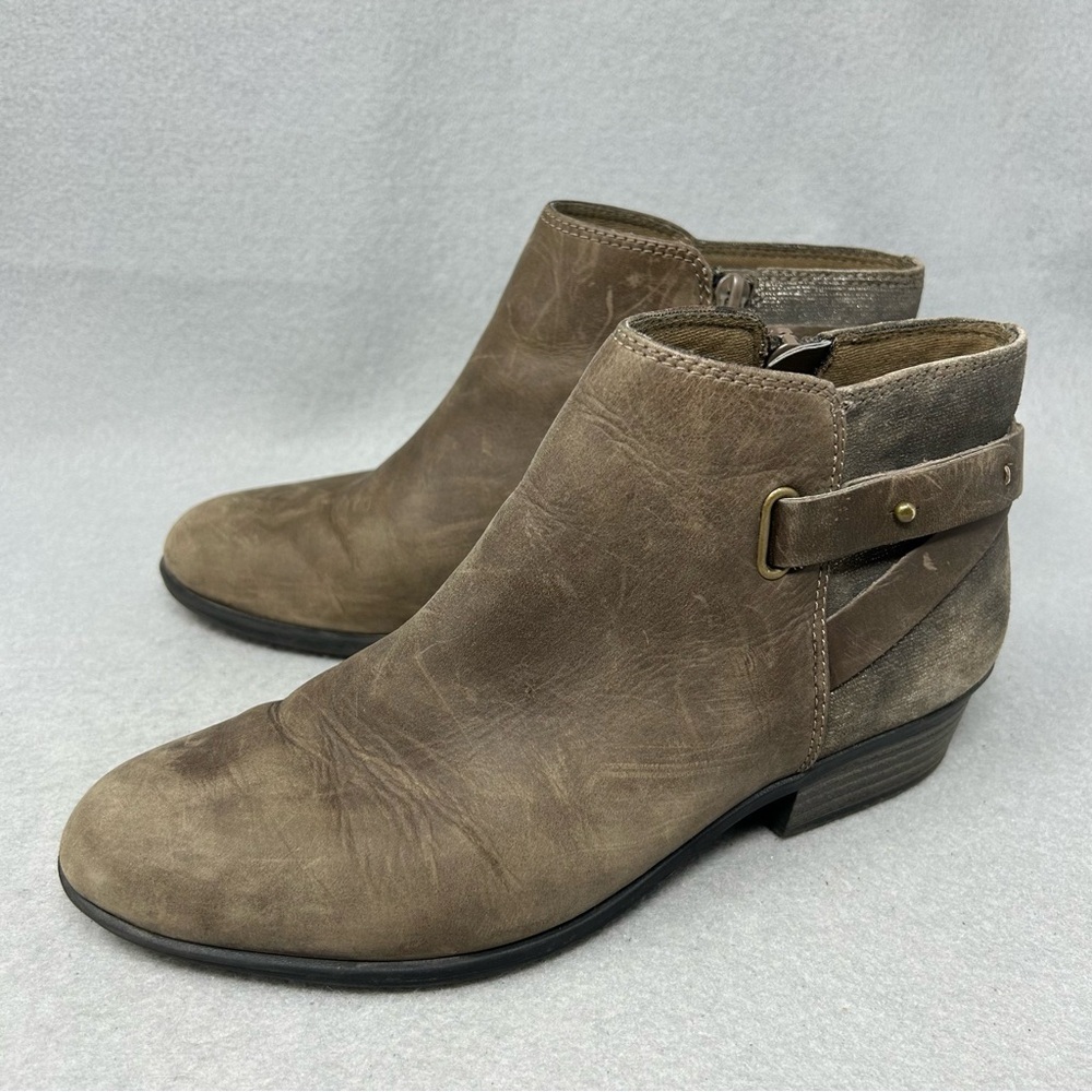 Clarks Addiy Gladys Leather Ankle Boots Women’s Size UK 4 EU 37 Taupe US 6.5.